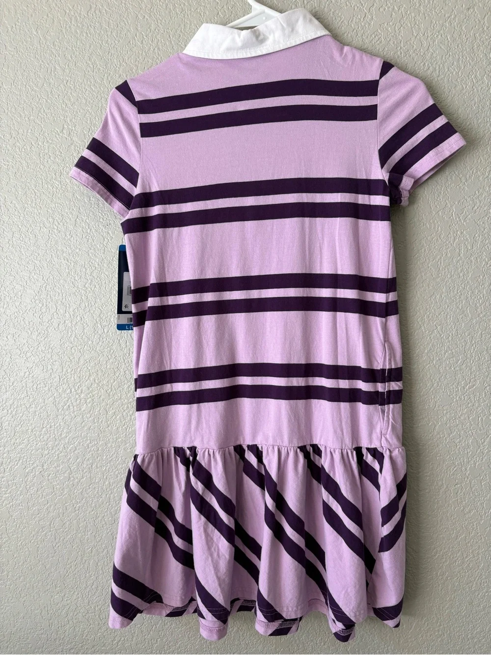 GAP Kids Pink and Purple Striped Polo Dress